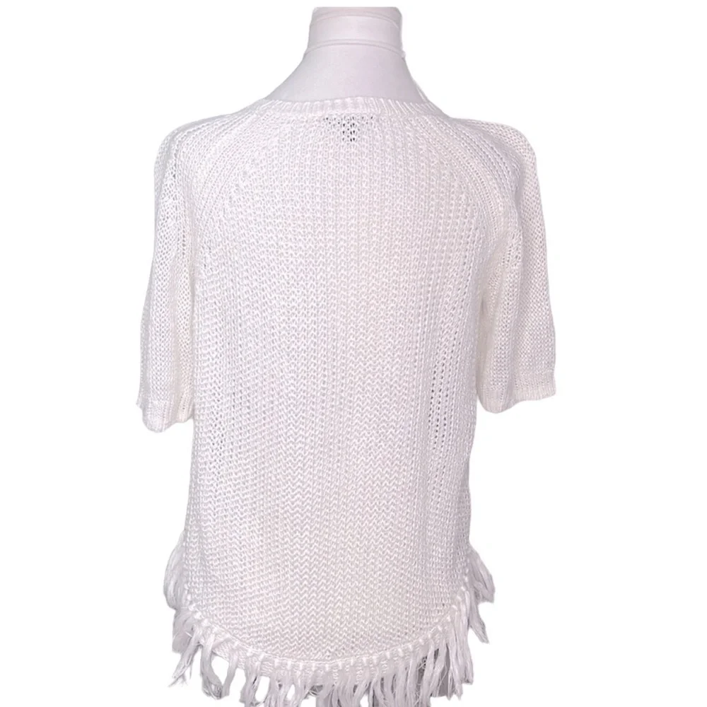 J.Crew Fringed Sweater White